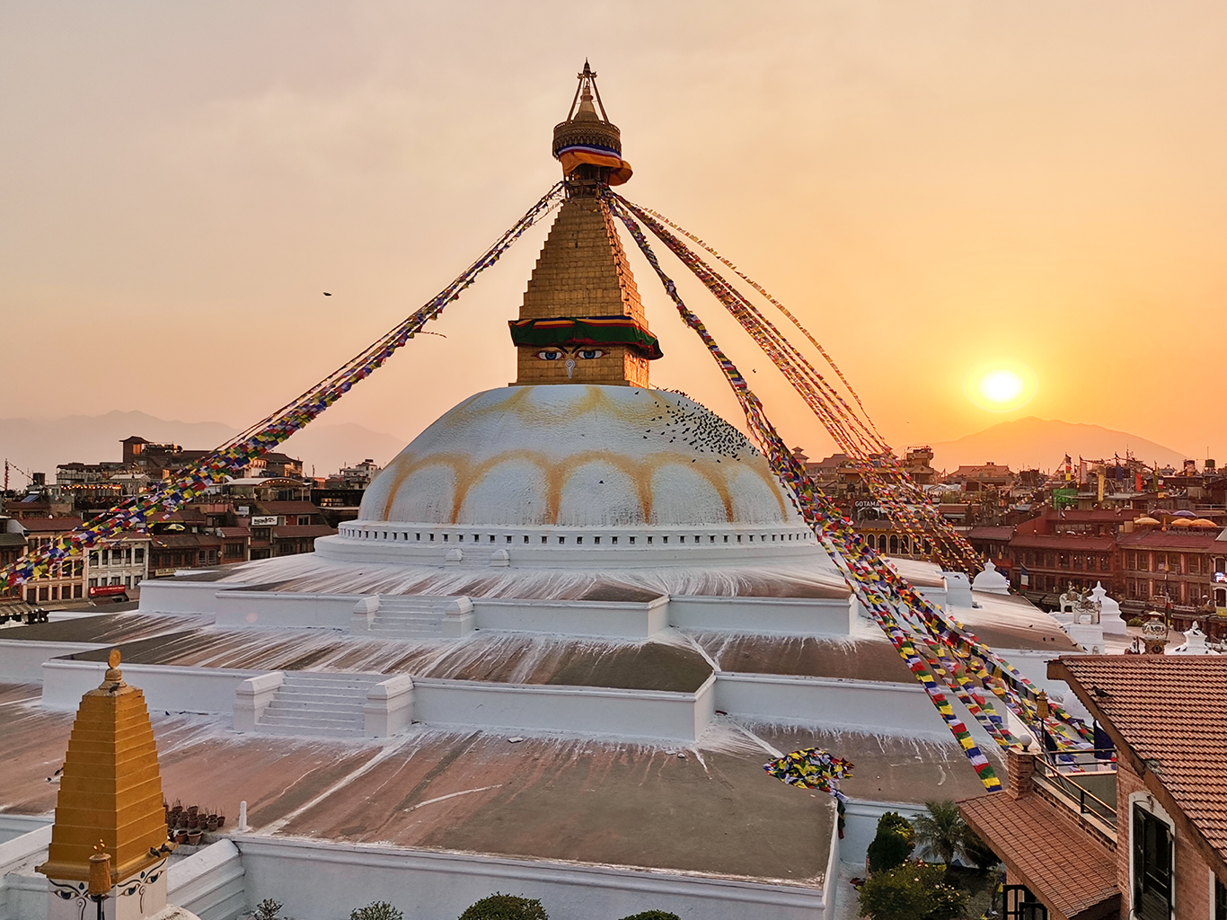 Bouddhanath je nejvýznamější buddhistický chrám na světě mimo Tibet