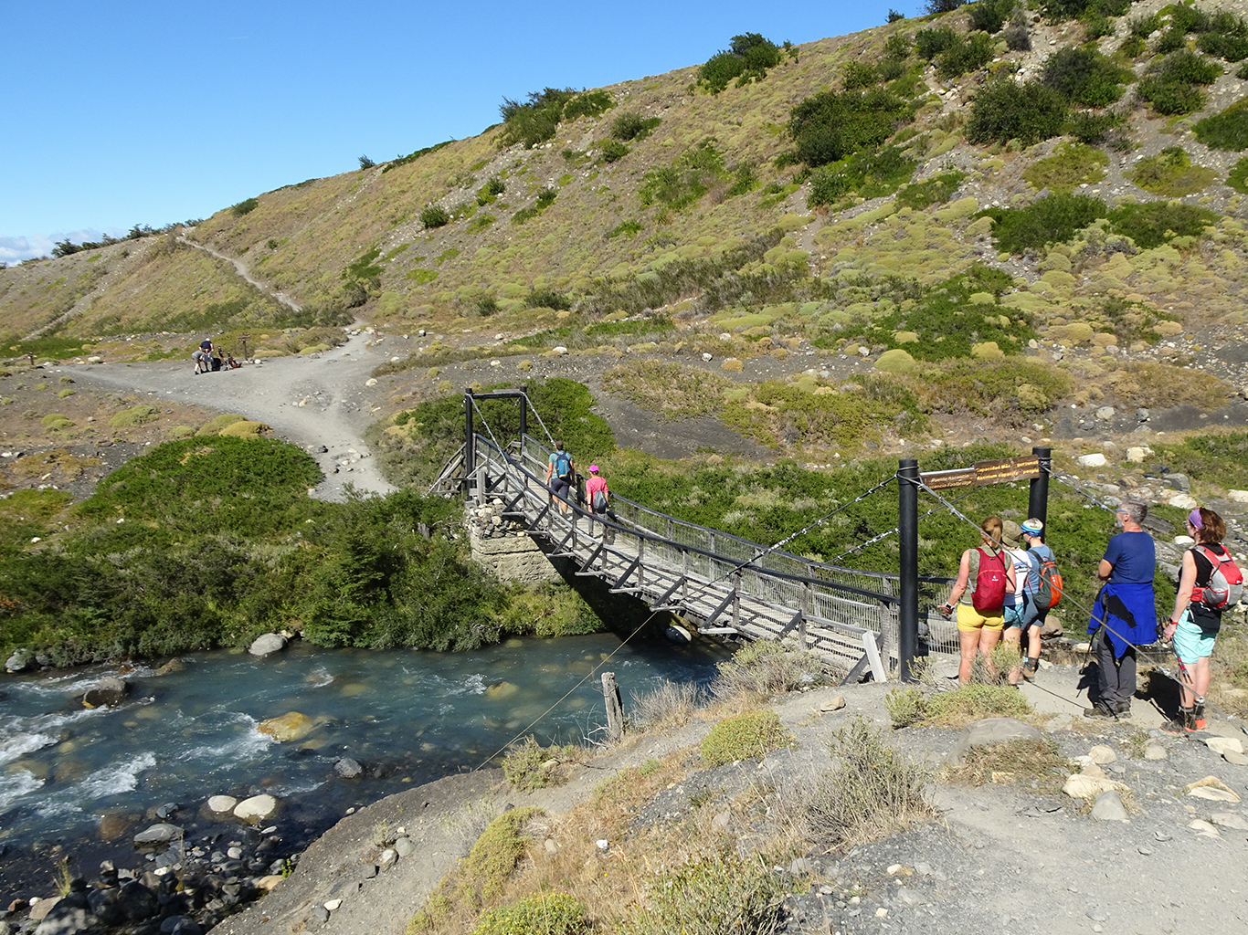 Nástup na trek v národním parku Torres del Paine