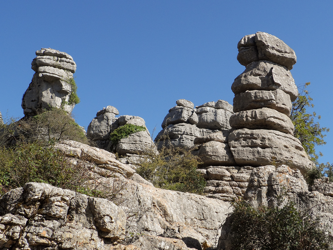 Rozsáhlé skalní město se zvětralými vápencovými skalami, El Torcal