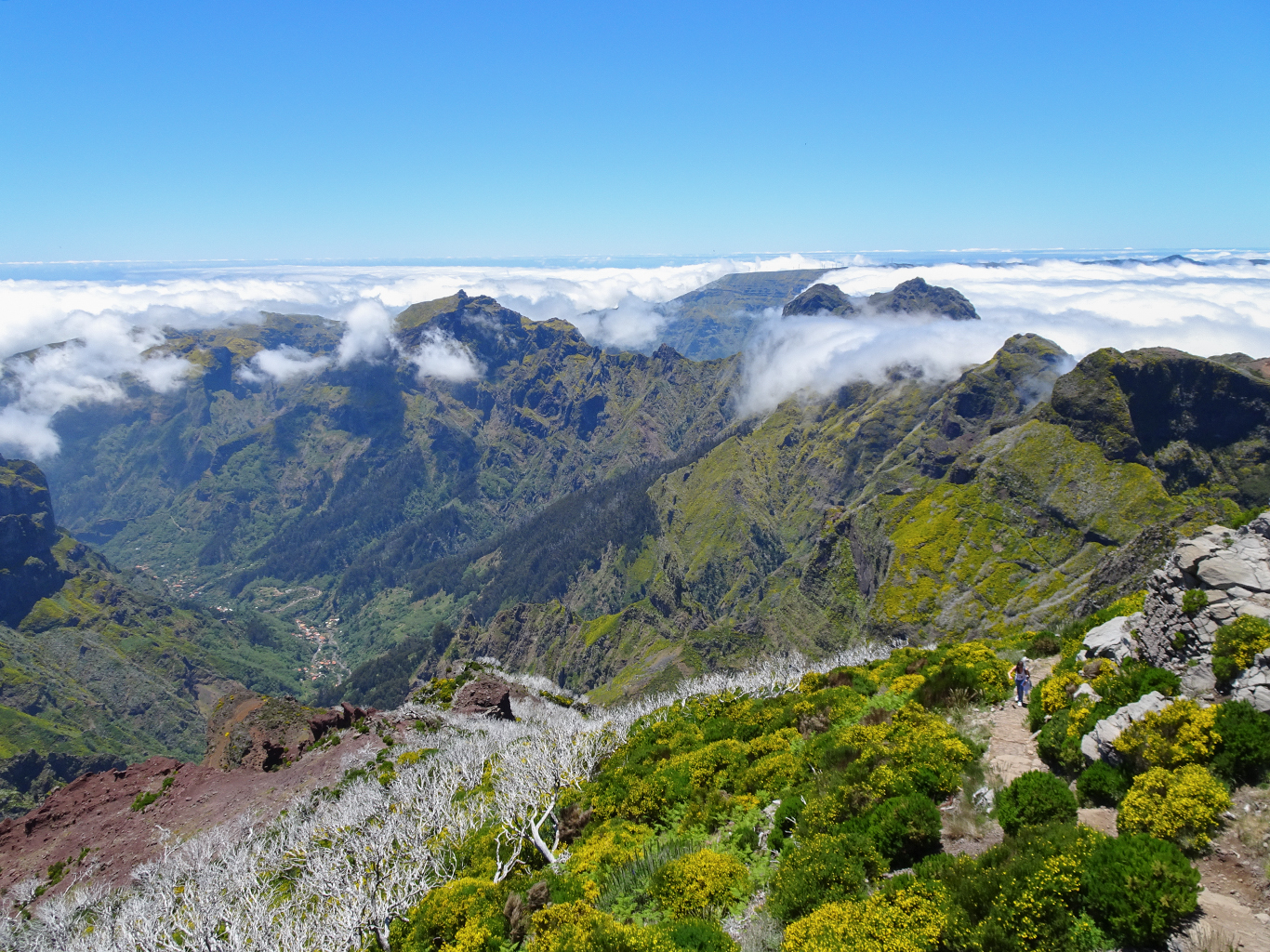 Úchvatná horská krajina ve vnitrozemí ostrova Madeira