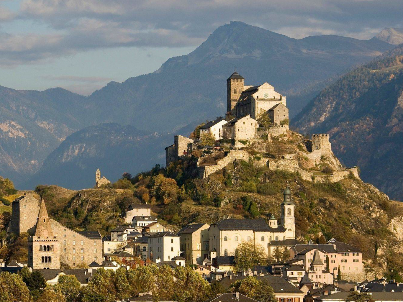 Hrad Château de Valère ve městě Sion