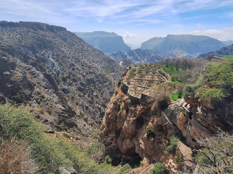 Pohoří Džebel Achdar nabízí skvělé možnosti pro turistiku