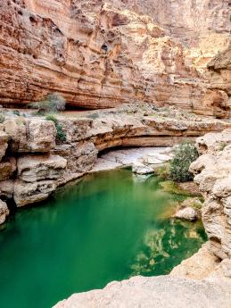 Vádí Šáb je proslulé svými nádhernými přírodními bazény s křišťálově čistou vodou
