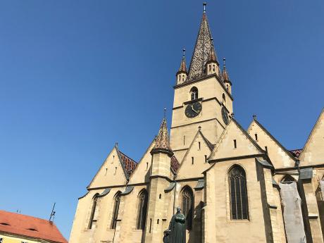 Luteránská katedrála Panny Marie v centru Sibiu 