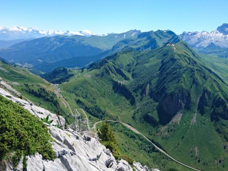 Výhled z via ferraty Tour du Jalouvre