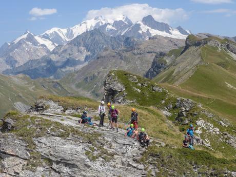 Pauza s krásnými výhledy na Mont Blanc