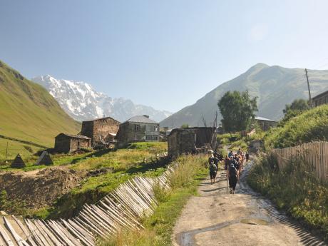 Návštěva gruzínské horské vesnice Ušguli v podhůří Kavkazu