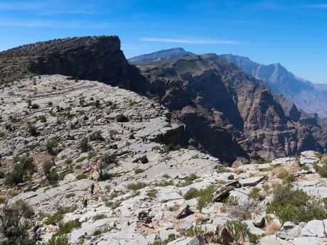Pohoří Hadžár v Ománu je velmi oblíbené mezi horskými turisty