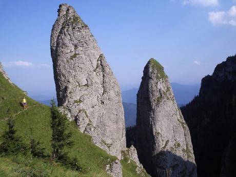 Sloupovité skalnaté útvary v pohoří Ceahlău