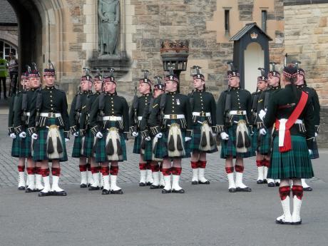 Přehlídka hradní stráže v Edinburghu