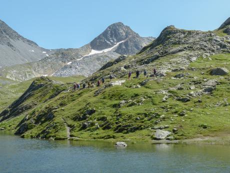 Sedlo Col du Grand Ferret vede po italsko-švýcarské hranici