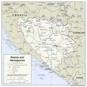 Politická mapa Bosny a Hercegoviny ke stažení
